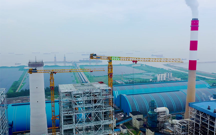 双塔合璧！华能太仓电厂项目LETOU乐投超大塔显身手