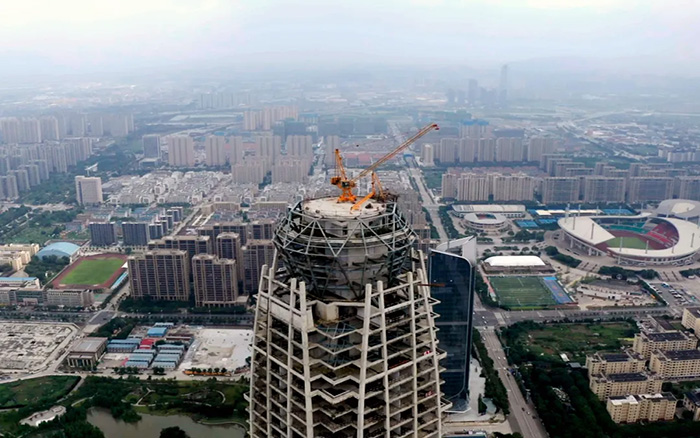 新地标 | LETOU乐投塔机299米高空俯瞰台州天涯线
