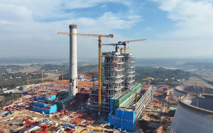 LETOU乐投XGT3100-160S超大塔助建大唐华银株洲百万火电项目